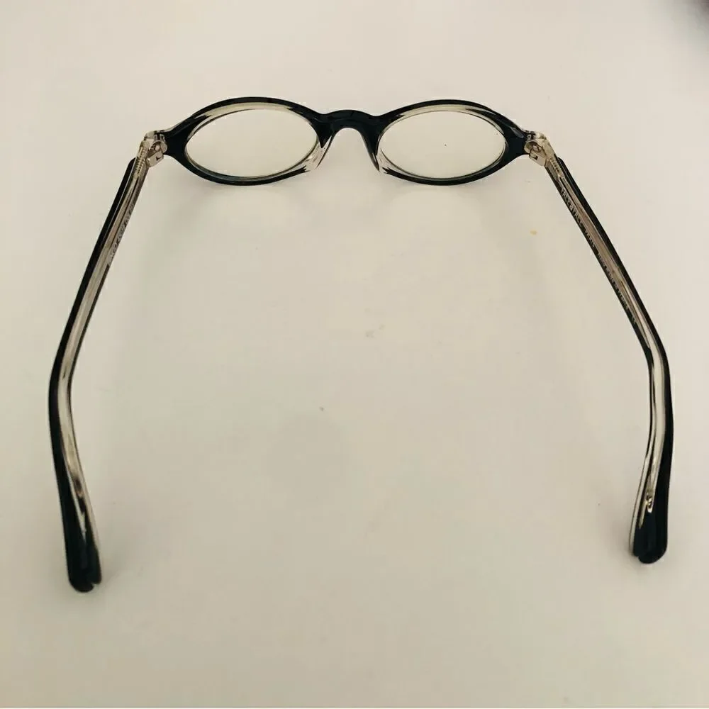 Rare Authentic Face a Face BINGO Oval Black/Clear Eye Glasses France